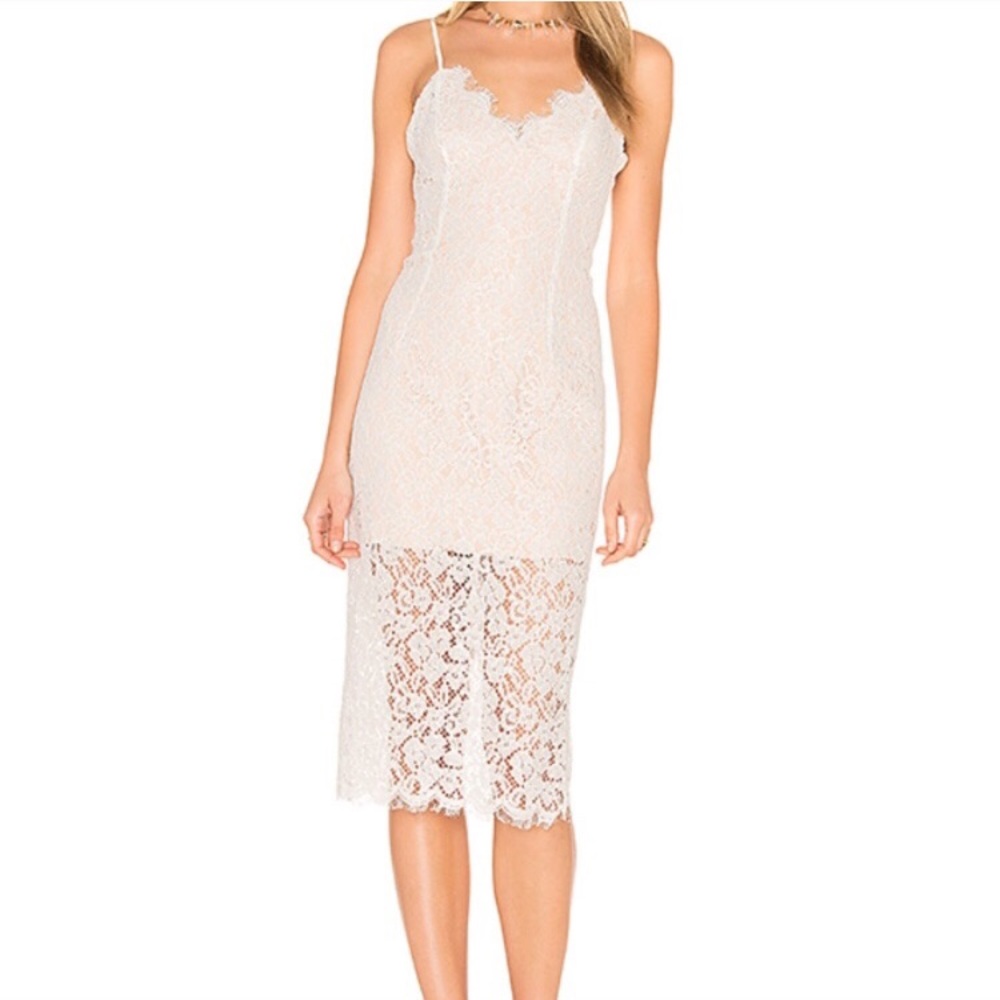 White lace dress worn once, like new.